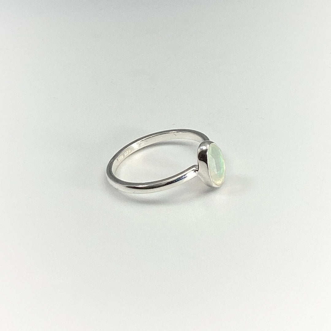 Faceted Ethiopian Fire Opal Ring - Rocks and Gems Canada