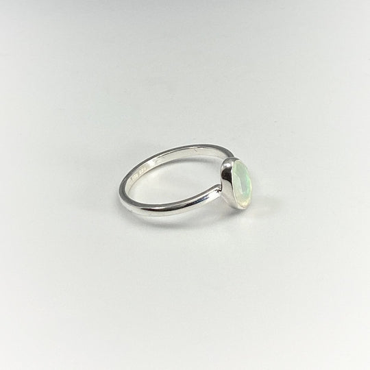 Faceted Ethiopian Fire Opal Ring - Rocks and Gems Canada