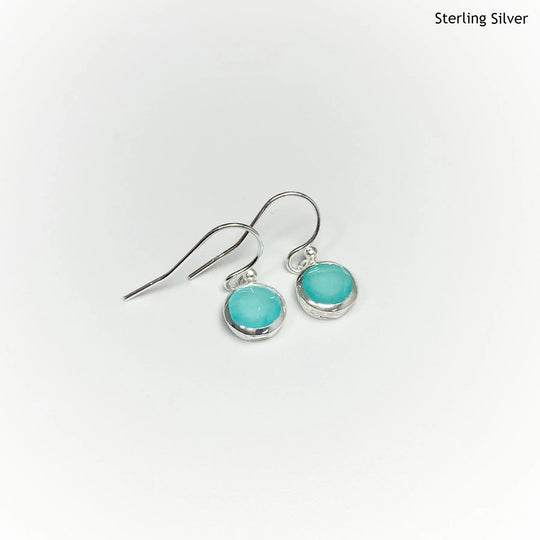 Blue Onyx Dangle Earrings - Rocks and Gems Canada