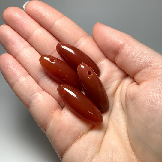 Carnelian Agate Drilled Pendant - Rocks and Gems Canada