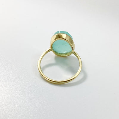Aqua Chalcedony Ring