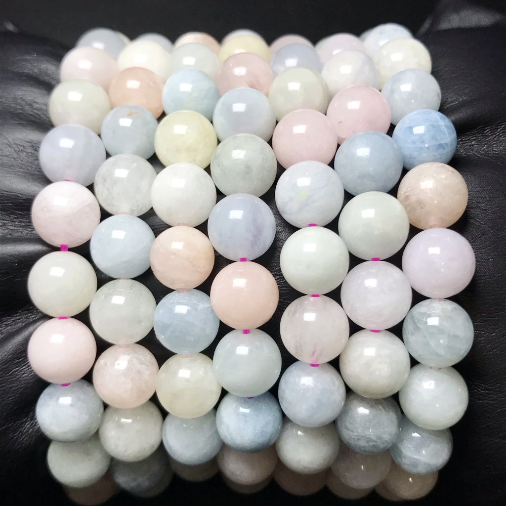 Morganite Beaded Bracelet - Rocks and Gems Canada