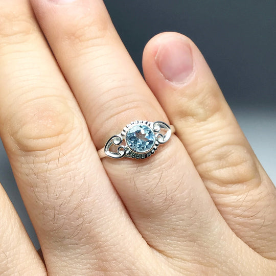 Blue Topaz Ring - Rocks and Gems Canada