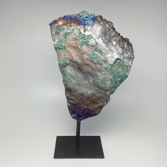 Rainbow Amethyst Druze Cluster On Stand - Rocks and Gems Canada