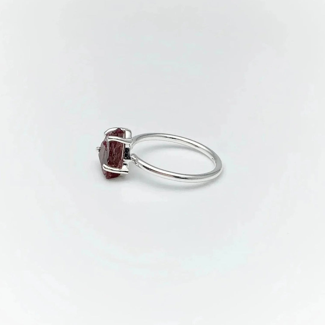 Raw Garnet Ring - Rocks and Gems Canada