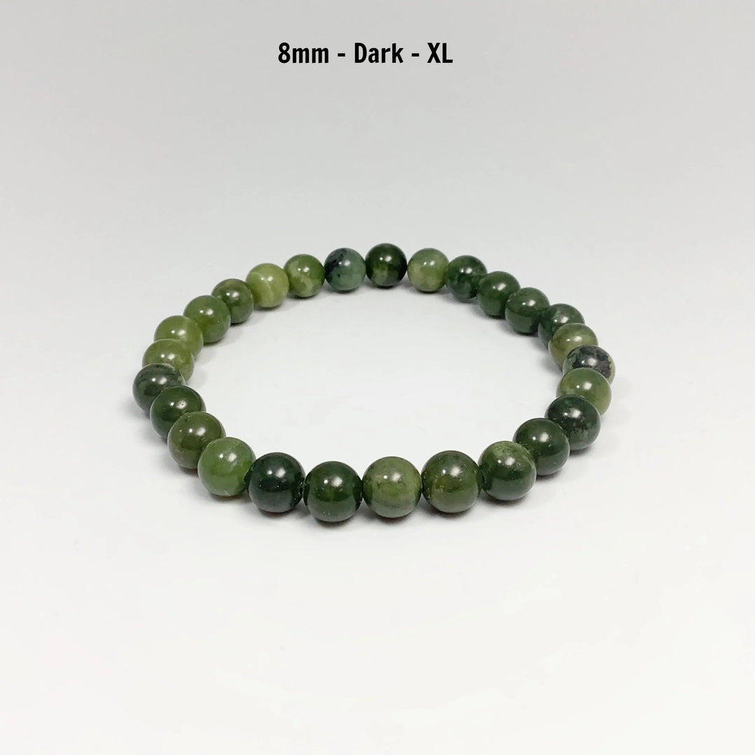 Mixed Green Canadian Jade Beaded Bracelet - Rocks and Gems Canada