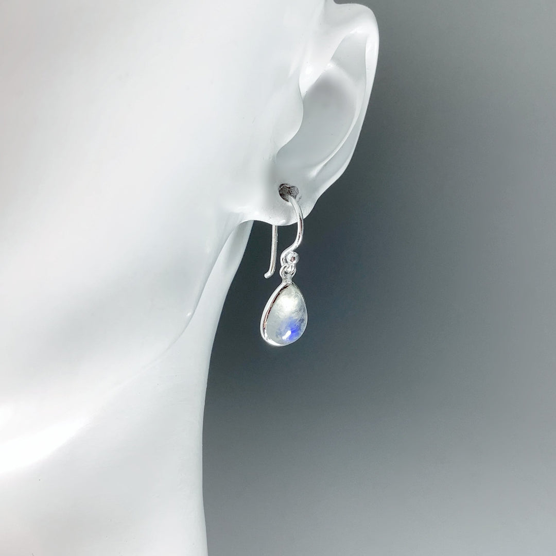Rainbow Moonstone Dangle Earrings - Rocks and Gems Canada