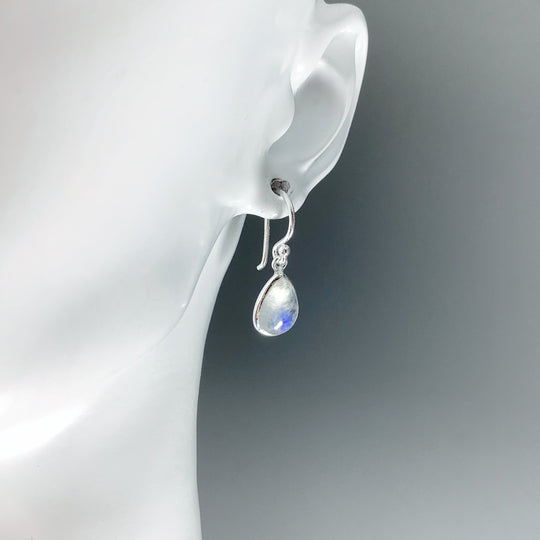 Rainbow Moonstone Dangle Earrings - Rocks and Gems Canada