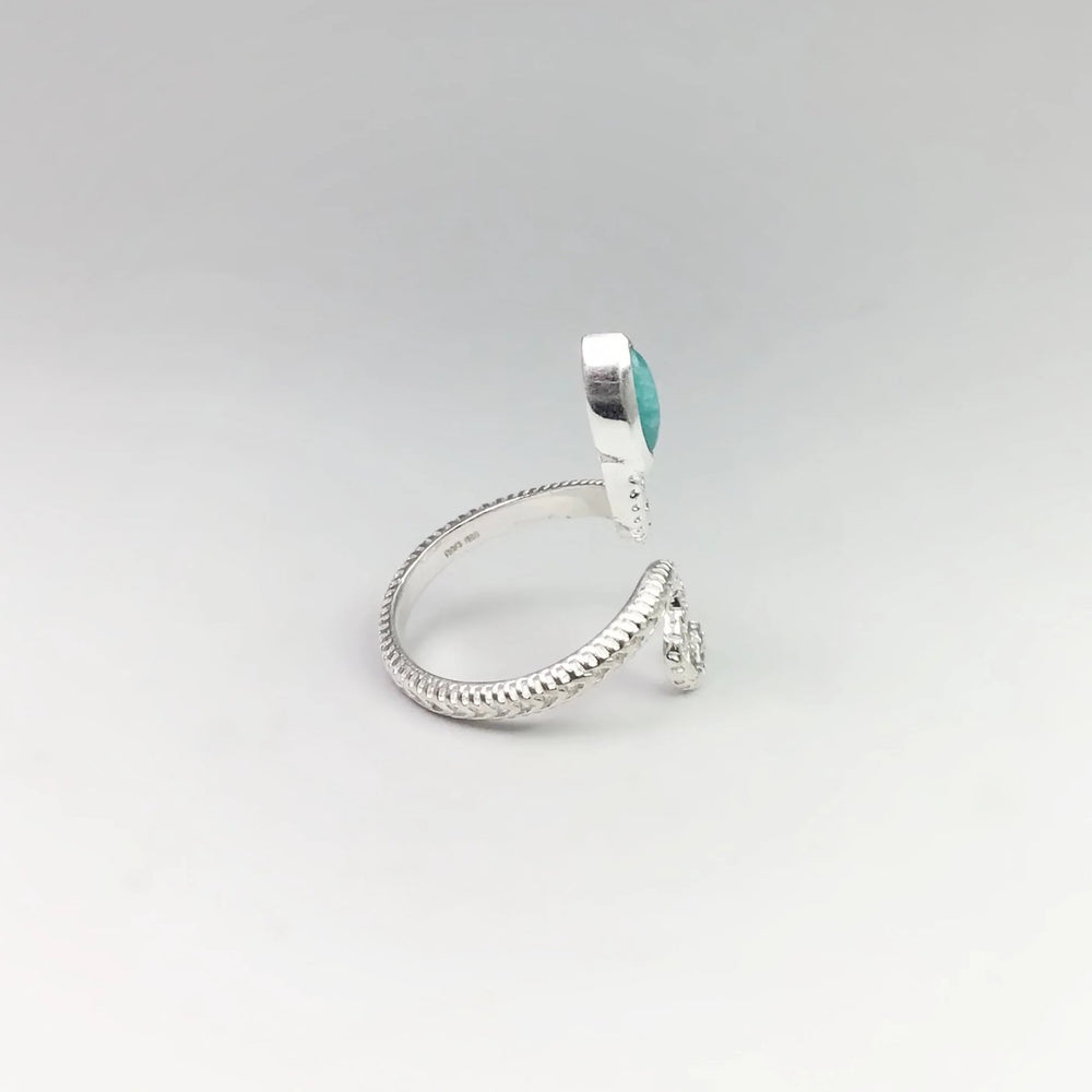 Amazonite Snake Ring - Rocks and Gems Canada