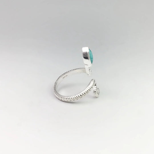 Amazonite Snake Ring - Rocks and Gems Canada