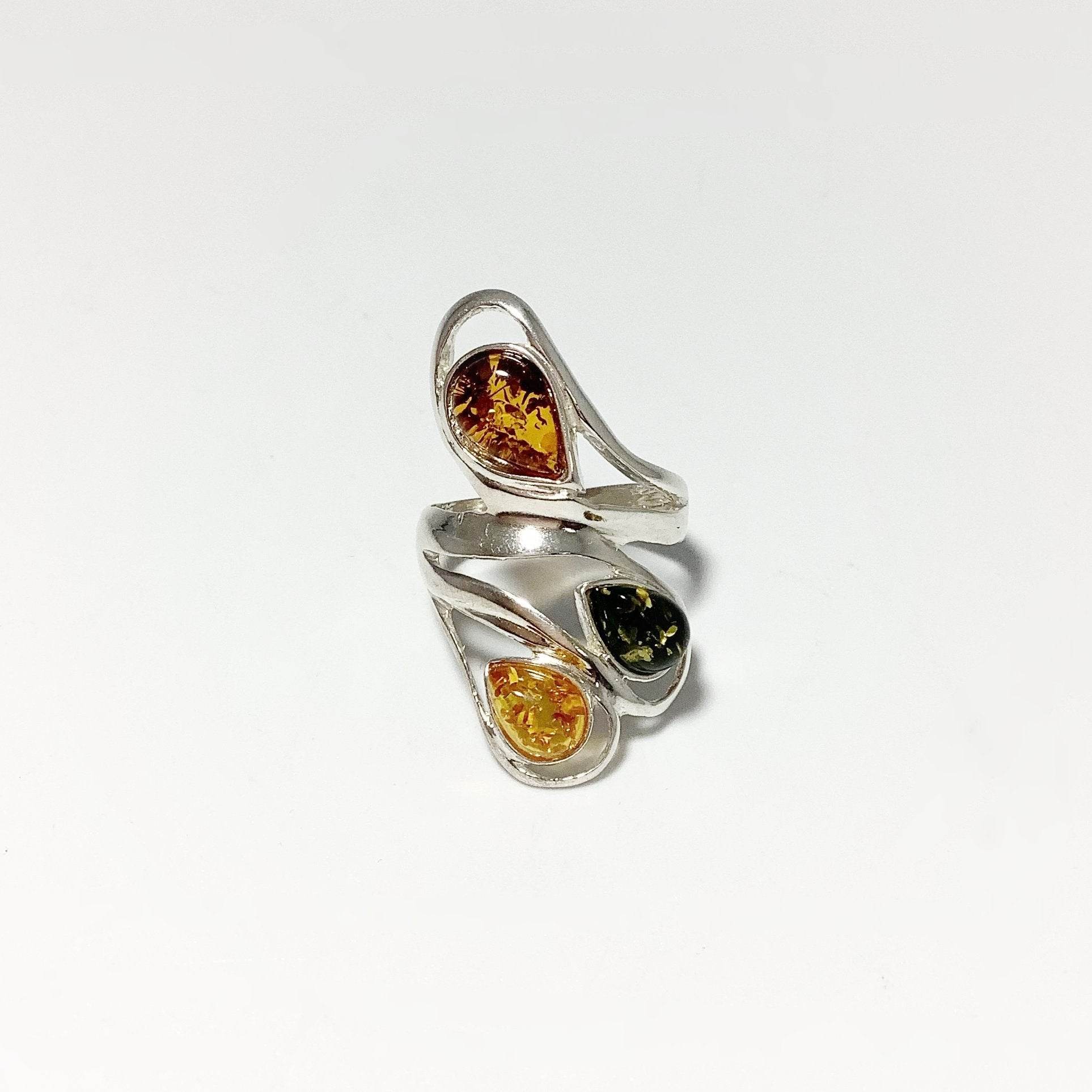 Mixed Amber Ring – Rocks and Gems Canada
