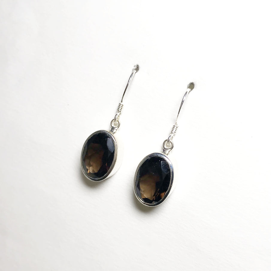 Smoky Quartz Dangle Earrings - Rocks and Gems Canada