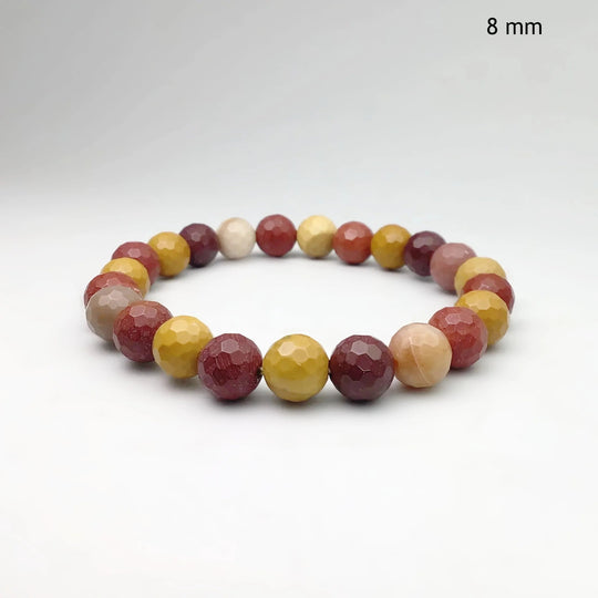 Mookaite Faceted Beaded Bracelet - Rocks and Gems Canada