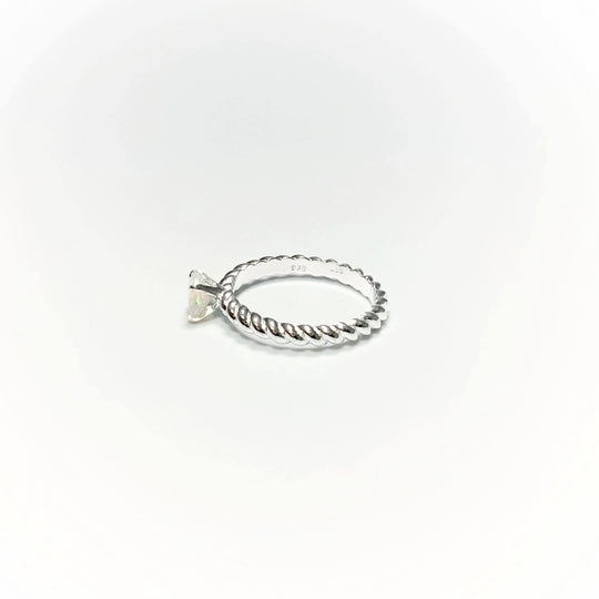 Faceted Ethiopian Fire Opal Ring - Rocks and Gems Canada