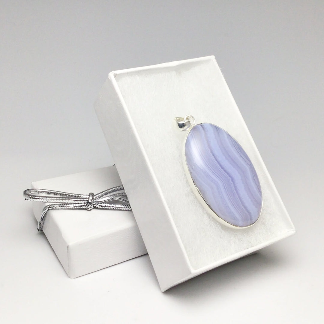 Blue Lace Agate Pendant - Rocks and Gems Canada