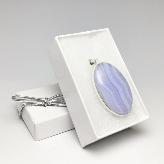 Blue Lace Agate Pendant - Rocks and Gems Canada