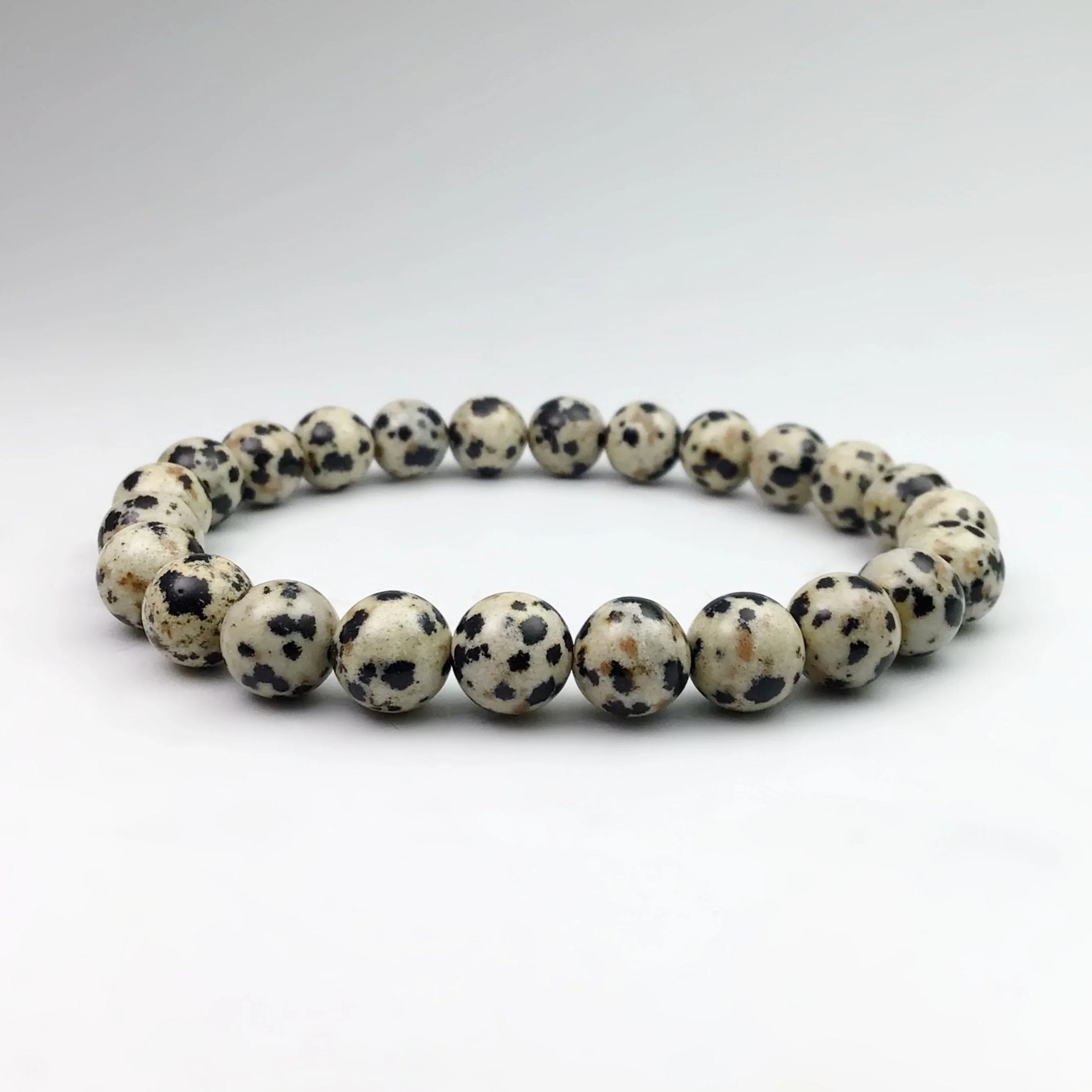 Dalmatian Jasper Beaded Bracelet - Rocks and Gems Canada