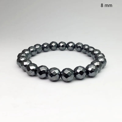 Hematite Faceted Beaded Bracelet