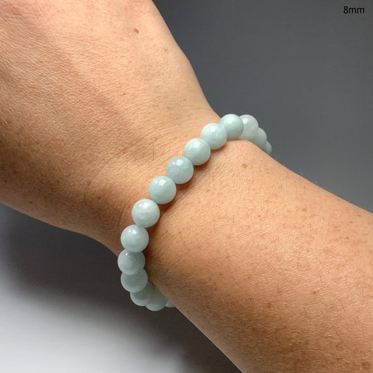 Aquamarine Beaded Bracelet - Rocks and Gems Canada