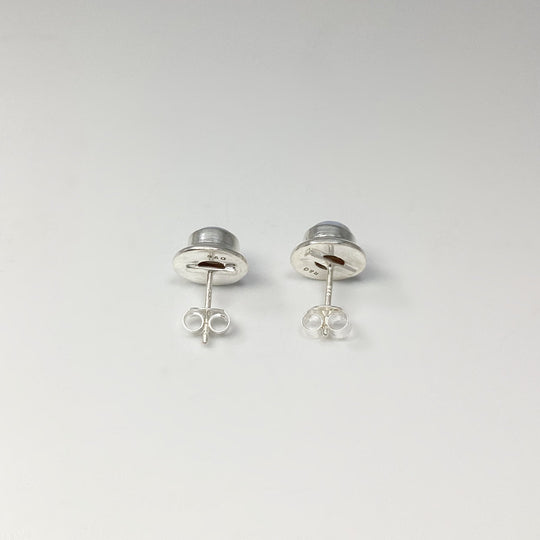 Blue Lace Agate Stud Earrings - Rocks and Gems Canada