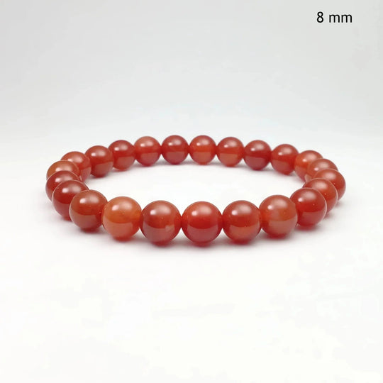 Carnelian Agate Beaded Bracelet - Rocks and Gems Canada