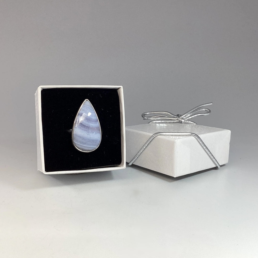 Blue Lace Agate Ring - Rocks and Gems Canada