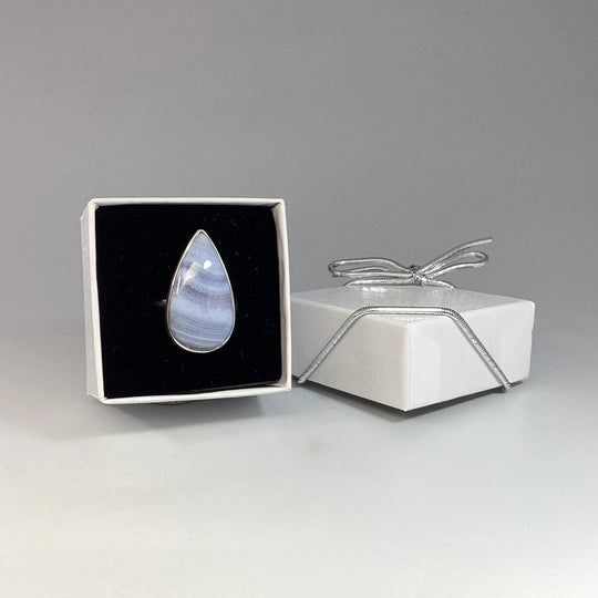Blue Lace Agate Ring - Rocks and Gems Canada
