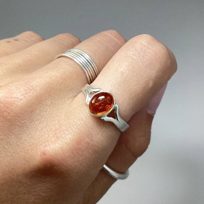 Cognac Amber Ring