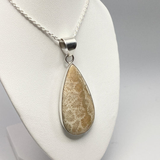 Fossilized Coral Pendant - Rocks and Gems Canada