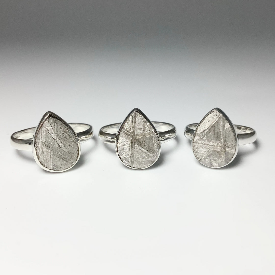 Muonionalusta Meteorite Ring - Rocks and Gems Canada