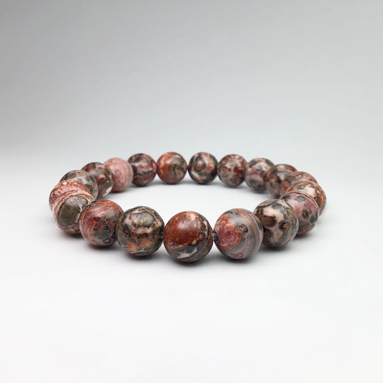 Leopard Skin Jasper Beaded Bracelet - Rocks and Gems Canada