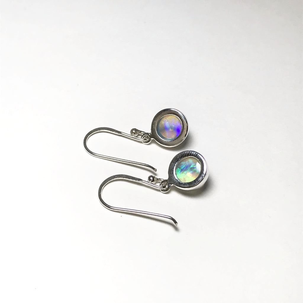 Ethiopian Fire Opal Dangle Earrings