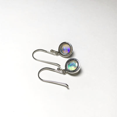 Ethiopian Fire Opal Dangle Earrings