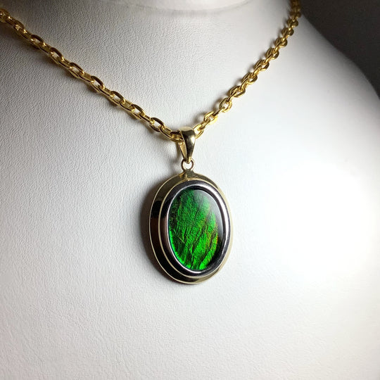 Alberta Ammolite 14K Gold Pendant - Rocks and Gems Canada