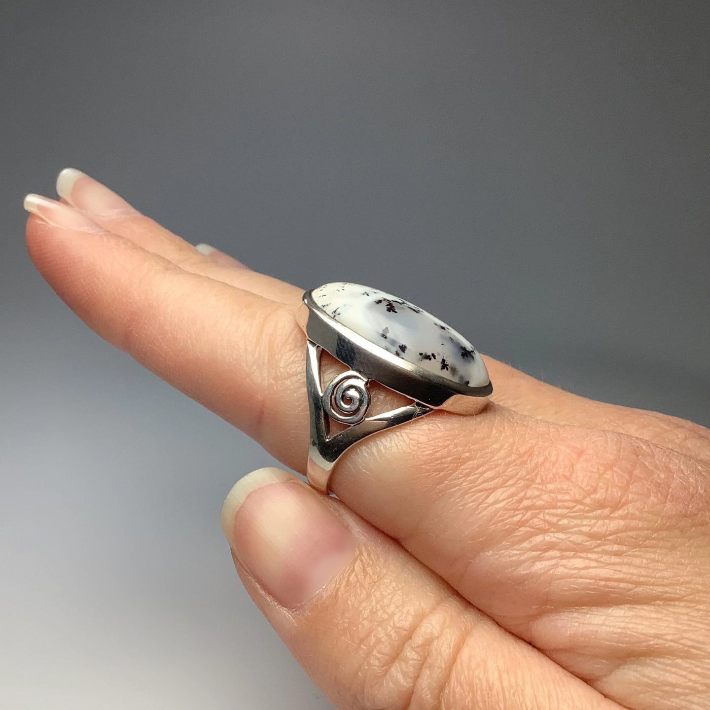 Dendritic Opal Ring