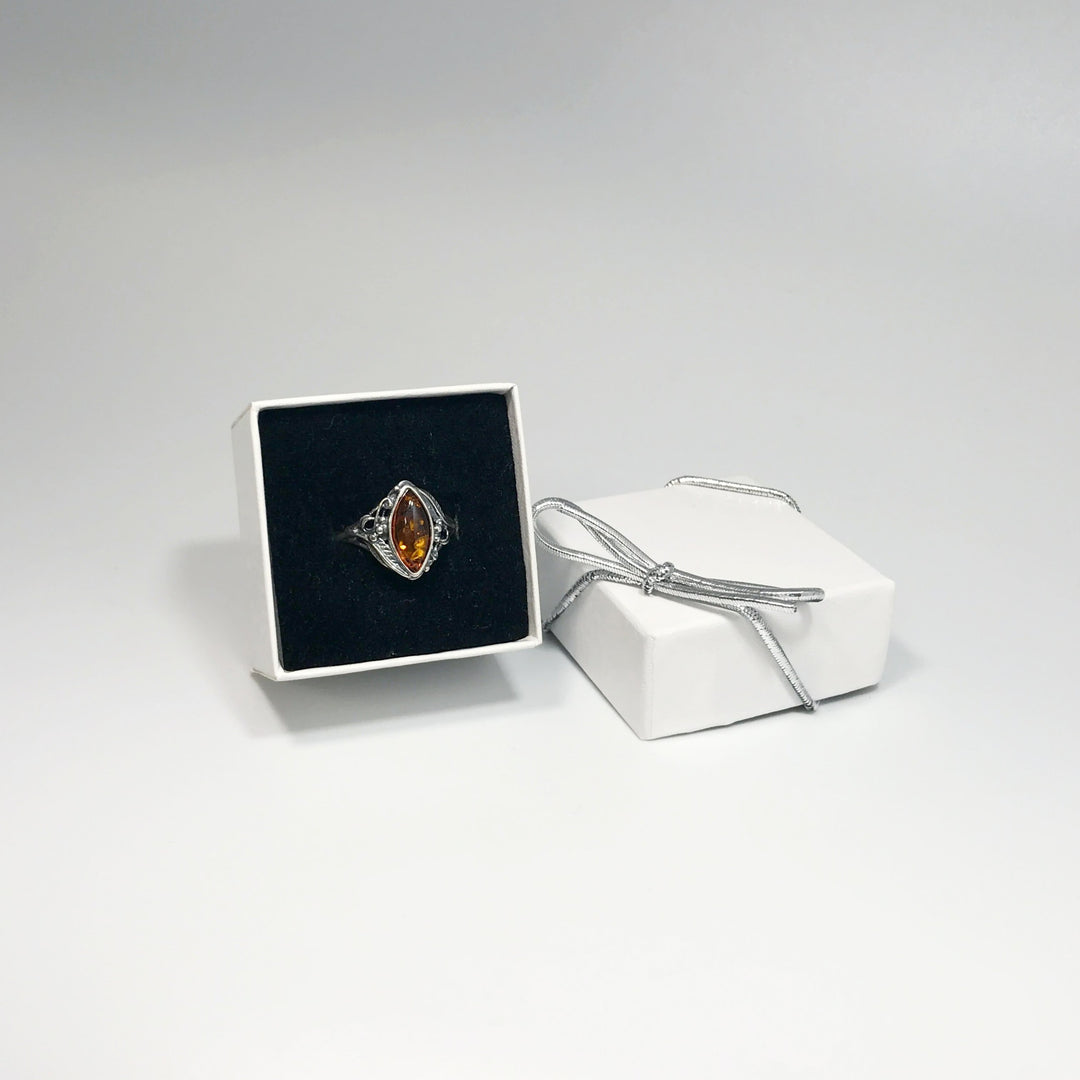 Cognac Amber Ring - Rocks and Gems Canada