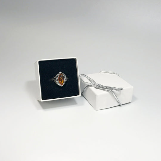 Cognac Amber Ring - Rocks and Gems Canada