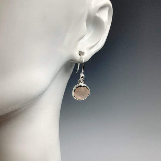 Rose Quartz Dangle Earrings - Rocks and Gems Canada