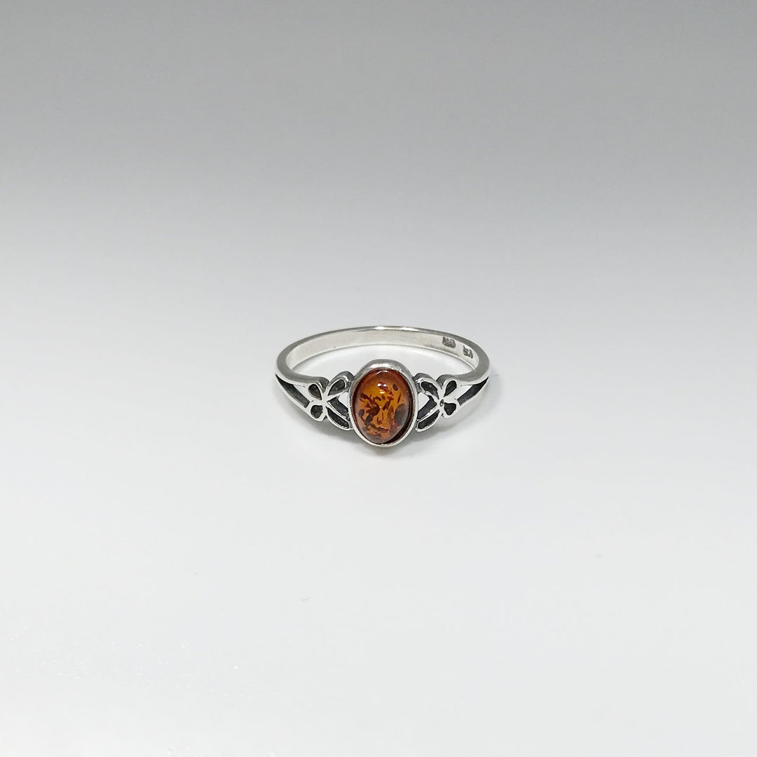 Cognac Amber Ring - Rocks and Gems Canada