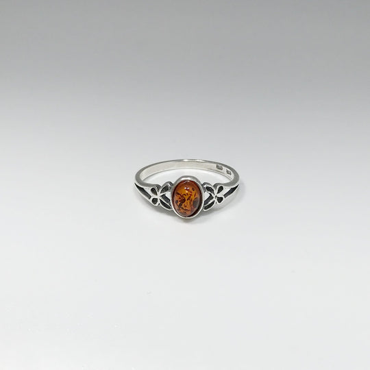 Cognac Amber Ring - Rocks and Gems Canada