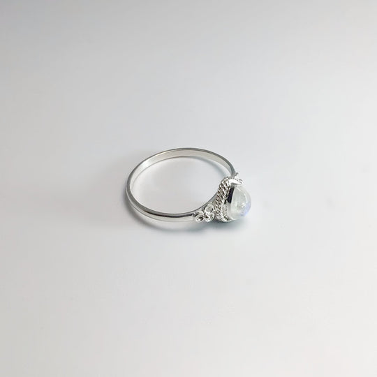 Rainbow Moonstone Ring - Rocks and Gems Canada