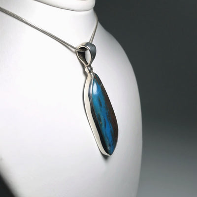 Blue Peruvian Opal Pendant