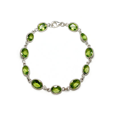 Peridot on sale silver bracelet
