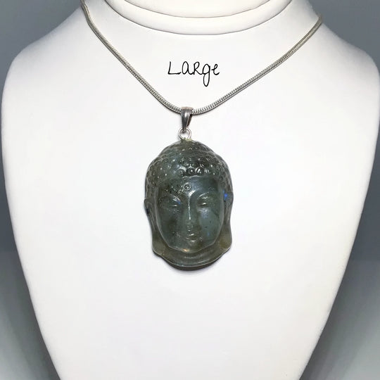 Labradorite Buddha Head Pendant - Rocks and Gems Canada