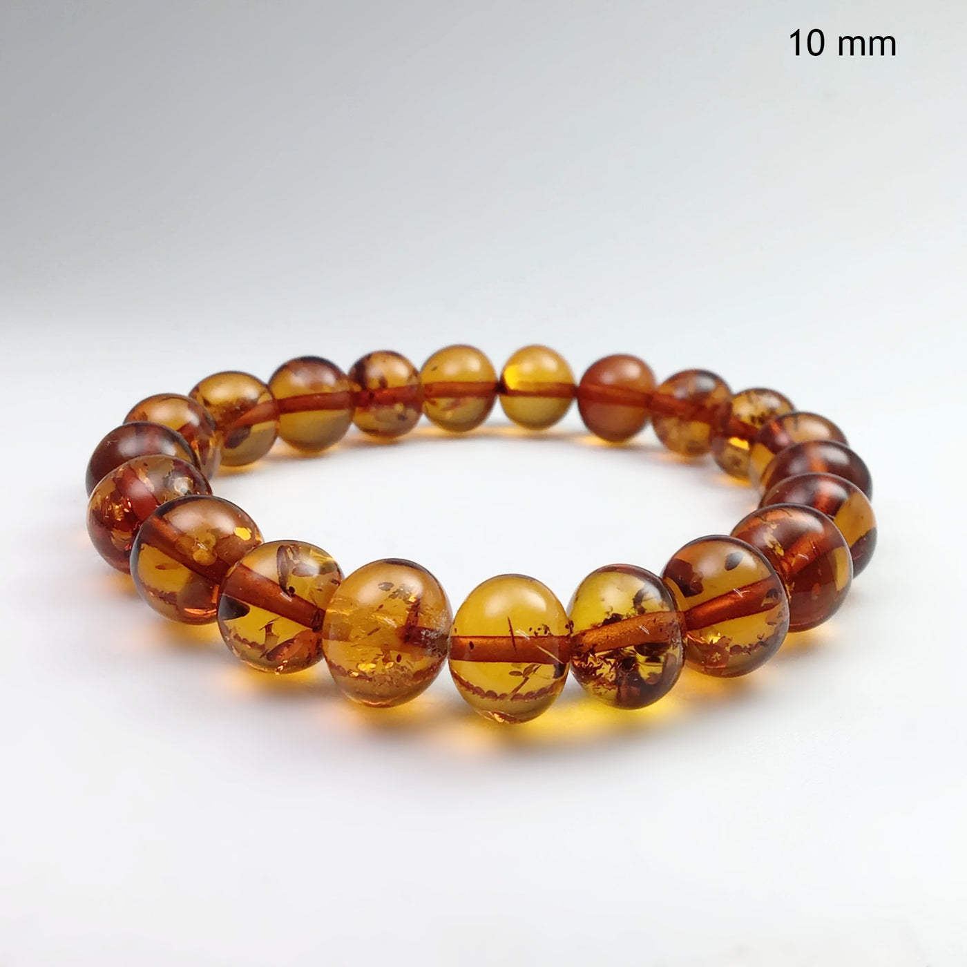 Cognac Amber Beaded Bracelet