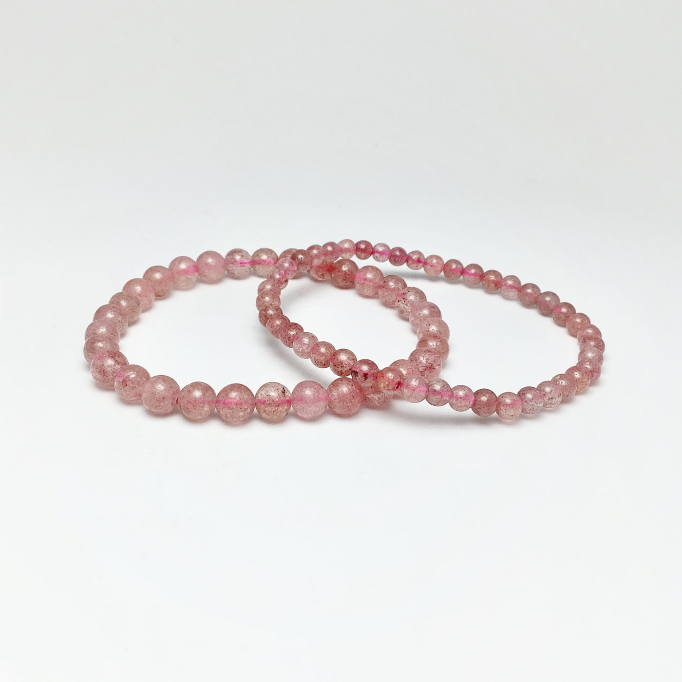 Strawberry Quartz Beaded Bracelet