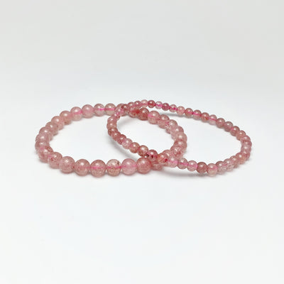 Strawberry Quartz Beaded Bracelet