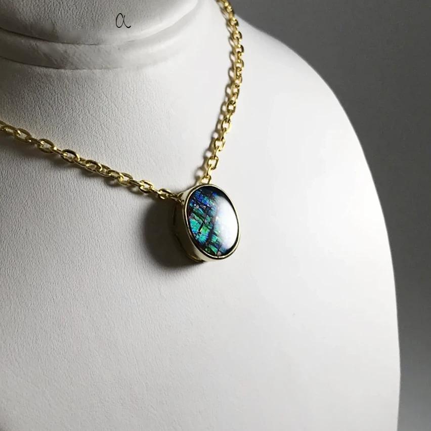 Alberta Ammolite 14K Gold Pendant - Rocks and Gems Canada