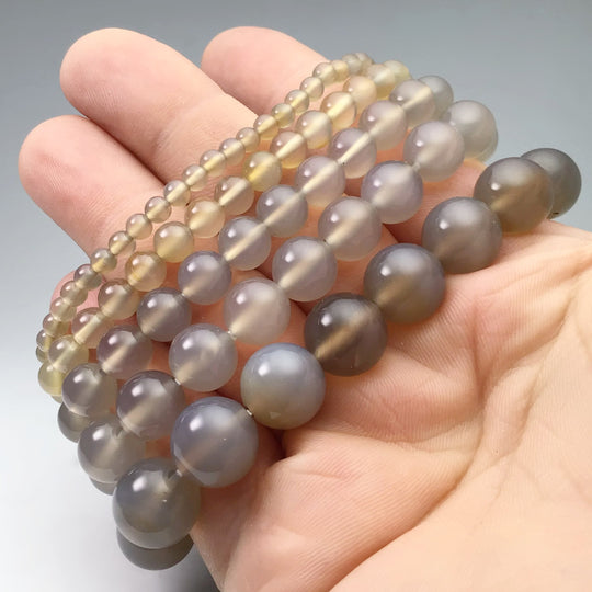 Natural Agate Beaded Bracelet - Rocks and Gems Canada
