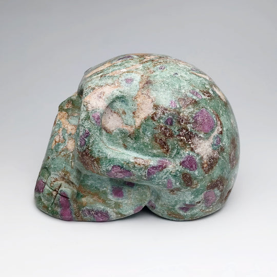 Carved Ruby Fuchsite Skull